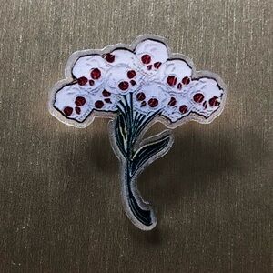 Floral Skull acrylic pin